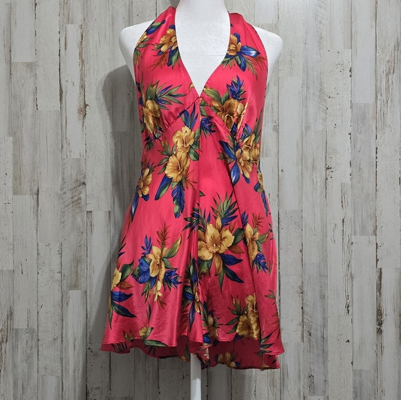 Victoria's Secret Vintage Gold Label Silk 2 Piece Teddy & Wrap Skirt Set Large - Picture 1 of 13